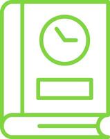 Duration Line Multi Colors Icon vector