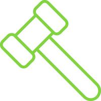 Hammer Line Multi Colors Icon vector