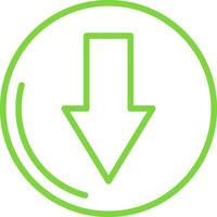 down arrow Line Multi Colors Icon vector