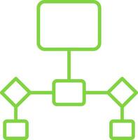 Flowchart Line Multi Colors Icon vector