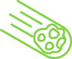 Meteorites Line Multi Colors Icon vector