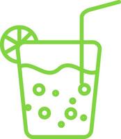 Orange Juice Line Multi Colors Icon vector
