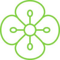 Poppy Line Multi Colors Icon vector