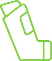 asthma Line Multi Colors Icon vector