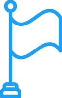 Flag Line Multi Colors Icon vector