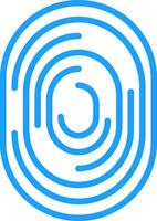 Fingerprint Line Multi Colors Icon vector