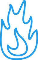 Fire Line Multi Colors Icon vector