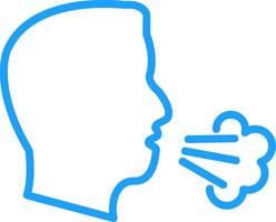 Dry Cough Line Multi Colors Icon vector