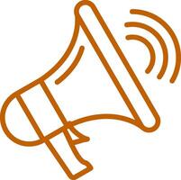 Mega Phone Line Multi Colors Icon vector
