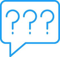 Question Line Multi Colors Icon vector