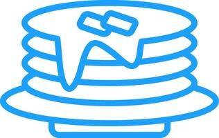 Pan Cake Line Multi Colors Icon vector