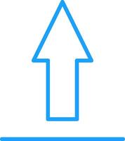 Up Sign Line Multi Colors Icon vector