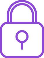 lock Line Multi Colors Icon vector