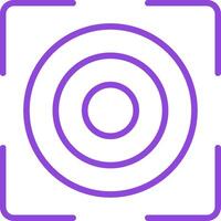 Target Line Multi Colors Icon vector