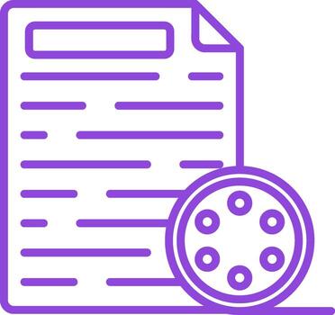 Transcript Line Multi Colors Icon vector