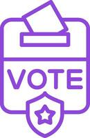 Voting Box Line Multi Colors Icon vector