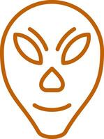 Alien Line Multi Colors Icon vector