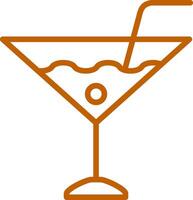 Martini Line Multi Colors Icon vector