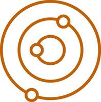 Solar System Line Multi Colors Icon vector
