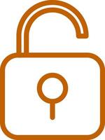 Unlock Line Multi Colors Icon vector