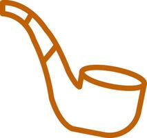 Smoking Pipe Line Multi Colors Icon vector