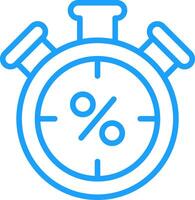 Timer Line Multi Colors Icon vector