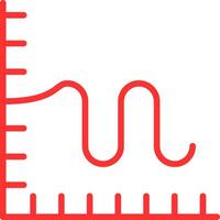 Chart Line Multi Colors Icon vector