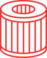 Oil Filter Line Multi Colors Icon vector