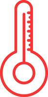 Thermometer Line Multi Colors Icon vector