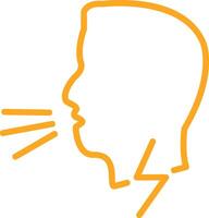 Difficult Breathing Line Multi Colors Icon vector