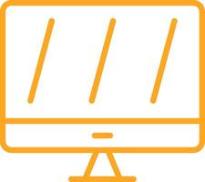 Computer Line Multi Colors Icon vector