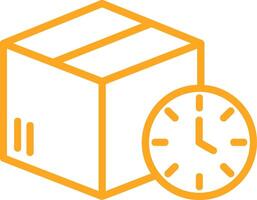 Delivery Time Line Multi Colors Icon vector
