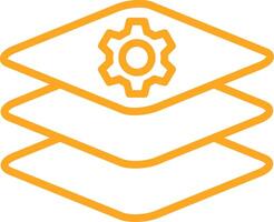 Layers Line Multi Colors Icon vector