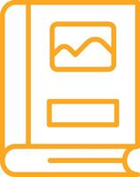 Pictures Line Multi Colors Icon vector
