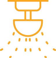 Sprinkler Line Multi Colors Icon vector