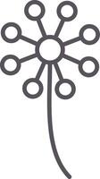 Dandelion Line Multi Colors Icon vector