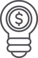 Light Bulb Line Multi Colors Icon vector