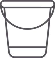 Water Bucket Line Multi Colors Icon vector