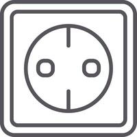 socket Line Multi Colors Icon vector