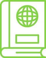 Global Line Multi Colors Icon vector
