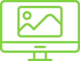 Monitor Line Multi Colors Icon vector