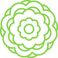 Peony Line Multi Colors Icon vector