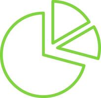 Pie Chart Line Multi Colors Icon vector