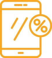 Smartphone Line Multi Colors Icon vector