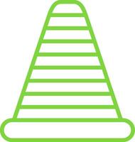 Traffic Cone Line Multi Colors Icon vector