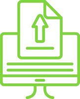 Upload Line Multi Colors Icon vector
