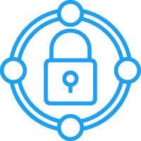 Connection Line Multi Colors Icon vector