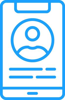 Smartphone Line Multi Colors Icon