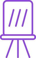 Easel Line Multi Colors Icon vector