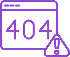 Error404 Line Multi Colors Icon vector